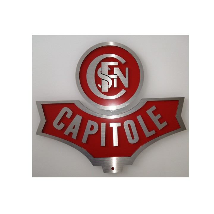 Plaque frontale Capitole BB 9200 avec logo Sncf