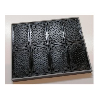 Chambre de tirage et tampons 1/32, caniveaux