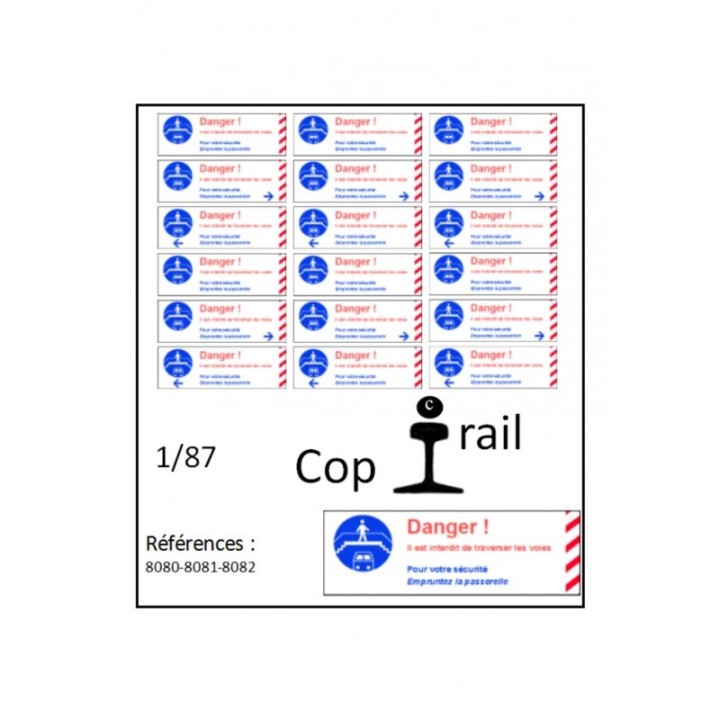 Signalétique 1/87 réf : 8081-8082-8083
