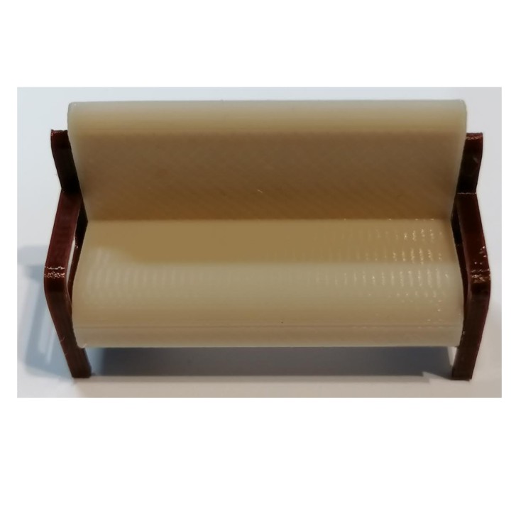 Banquette de salle d'attente de gare, échelle zéro 1/43,5