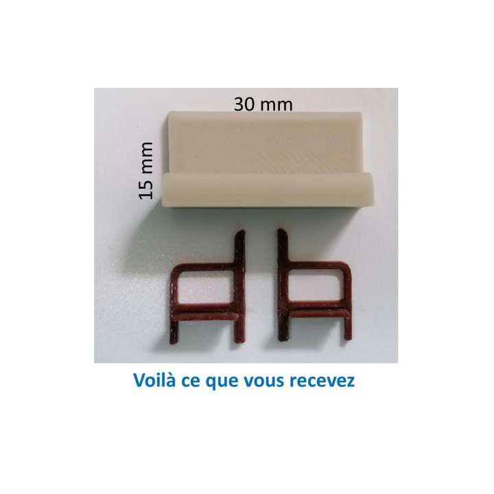 Banquette de salle d'attente de gare, échelle zéro 1/43,5