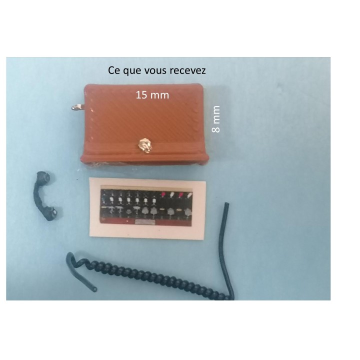 Téléphone mural, échelle zéro 1/43,5