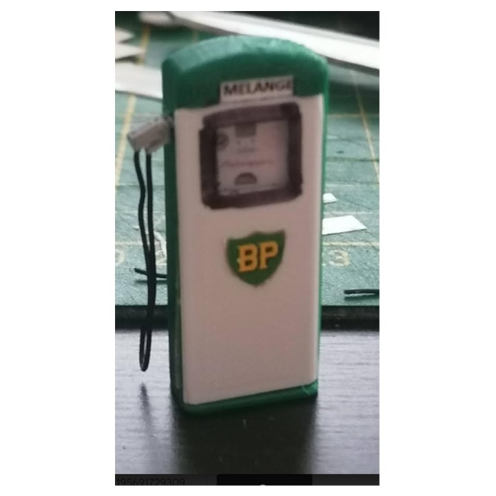 1/43,5 Diorama, pompe à essence années 1970 Esso