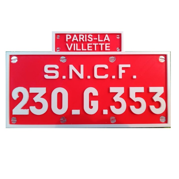 Plaque locomotive 141 R 1126