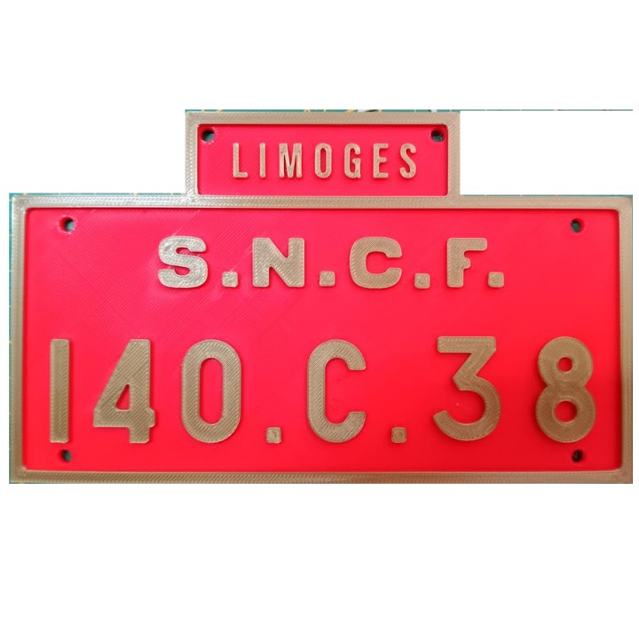 Plaque locomotive 141 R 1126