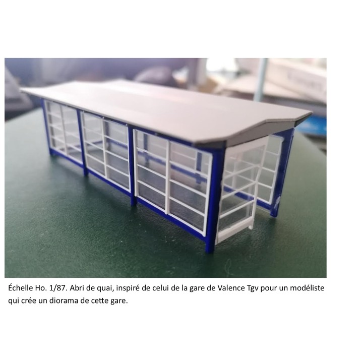 Sncf, abri de quai époque 6, échelle zéro, 1/43,5