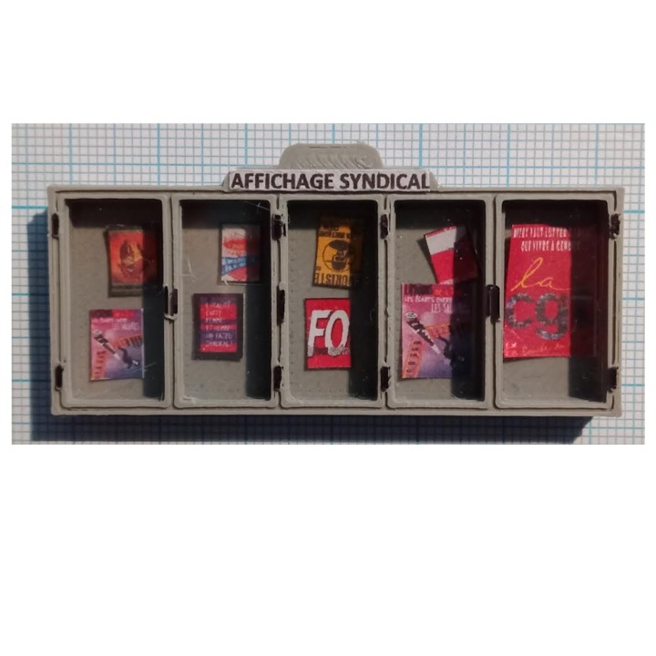 Vitrine affichage syndical 1/43,5, échelle zéro