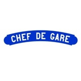 Ma plaque de gare cintrée avec oreilles et fond uni