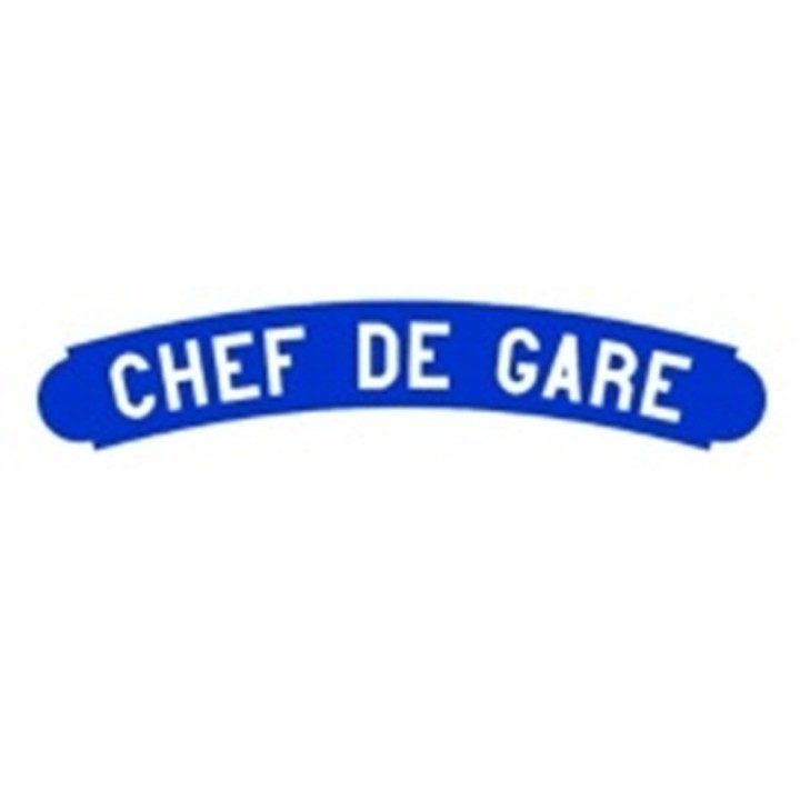 Ma plaque de gare cintrée avec oreilles et fond uni