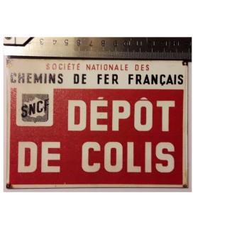 Plaque Dépôt de colis, rouge format 15  x10