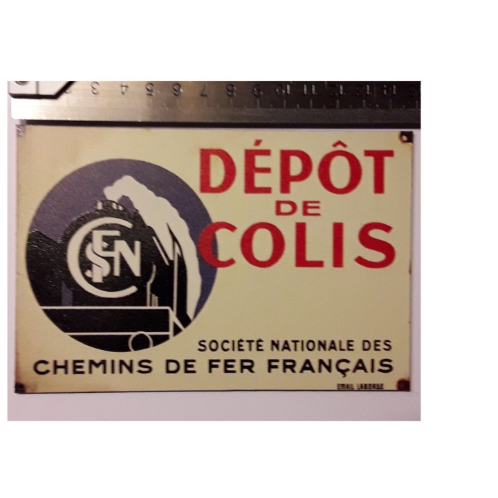 Plaque Dépôt de colis, bleue, format 15 x 10