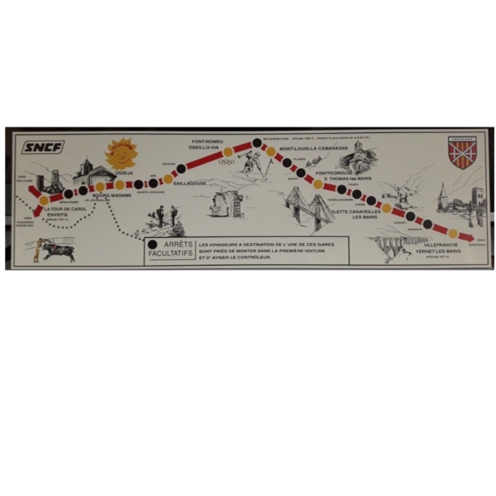 Ancienne plaque de la ligne du Train jaune