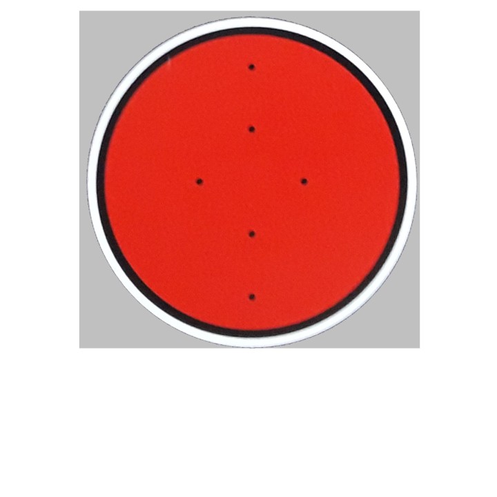 Disque rouge, signalisation mécanique