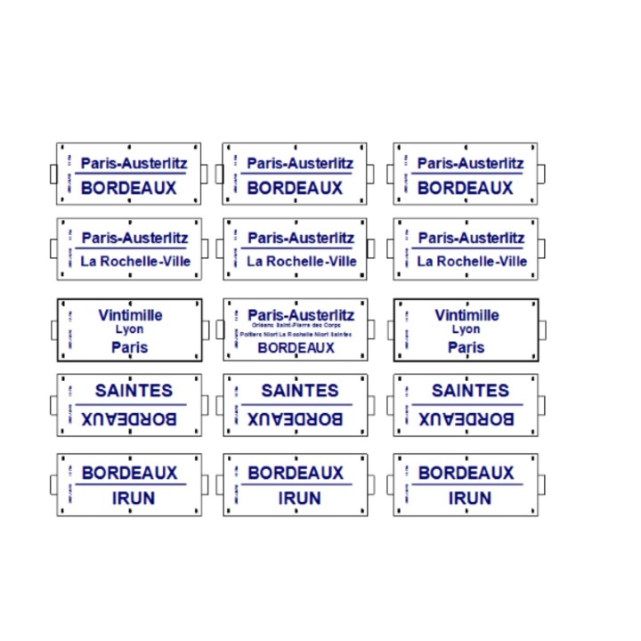 Support de plaques d'itinéraires Ho, 1/87