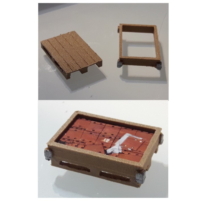 Palette et réhausse de palette de brigade voie