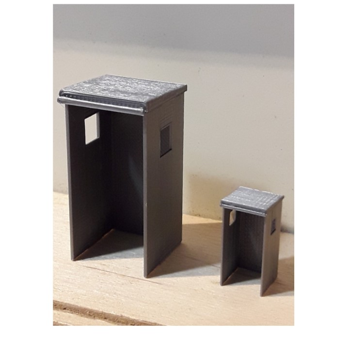 Abri passage à  niveau et armoire agrès 1/43