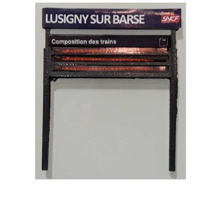 TRV 300 Tableau de Repérage des Voitures Composition des trains 1/43,5 nom de gare