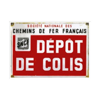 Plaque Dépôt de colis Rouge