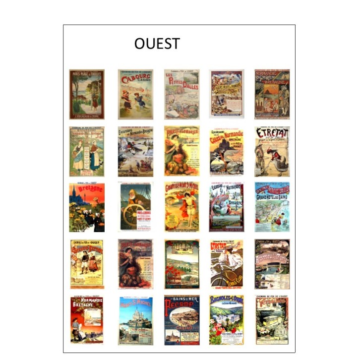 Affiches Chemin de fer de l'Ouest 1/43,5 échelle zéo