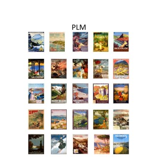 Affiches Chemins de fer de Paris à Lyon à lla Méditérannée, échelle zéro, 1/43,5