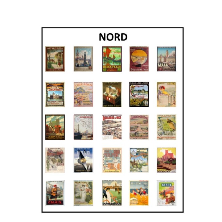 Affiches Chemin de fer du Nord 1/43,5 échelle zéro