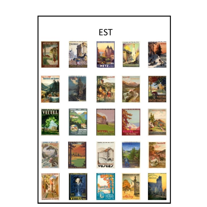 Affiches Chemin de fer de l' Est, échelle 1/87 échelle ho