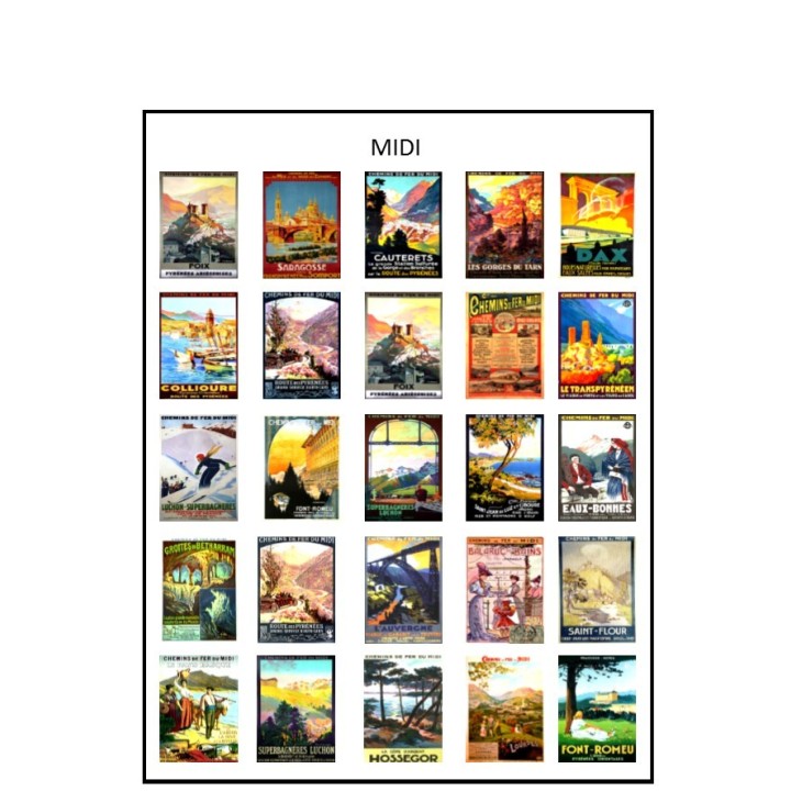 Affiches Chemin de fer du Midi 1/87 échelle ho