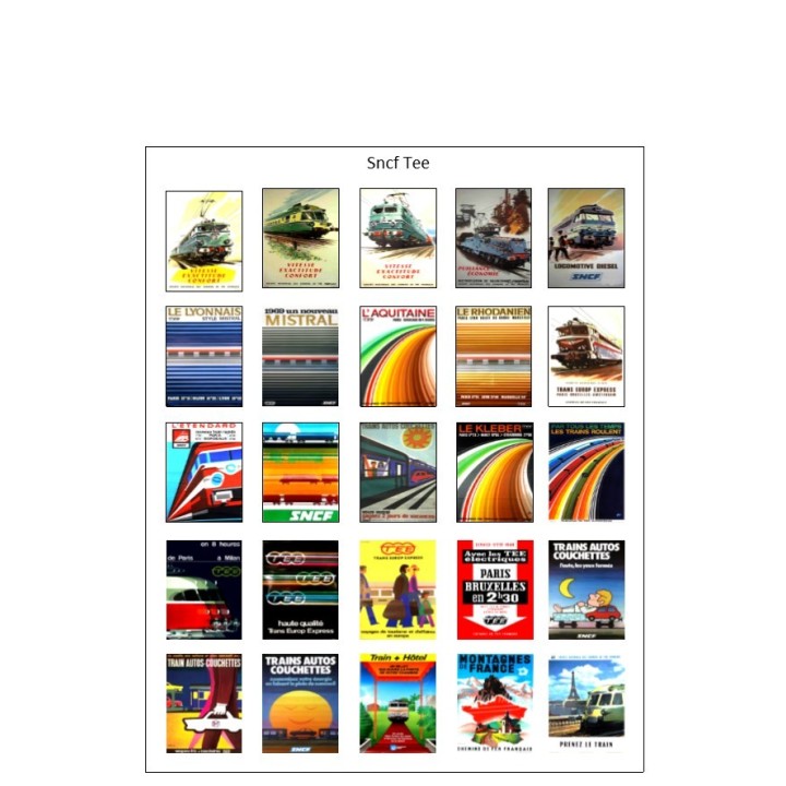 Affiches Sncf TEE, échelle ho, 1/87