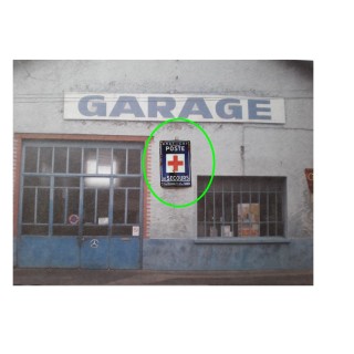 Repro d'une plaque émaillée " Poste de secours-Touring Club de France"1/43,5-1/87