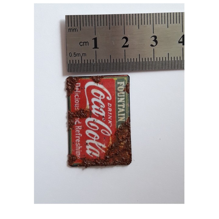 Plaque émaillée Coca-Cola, - 1/87