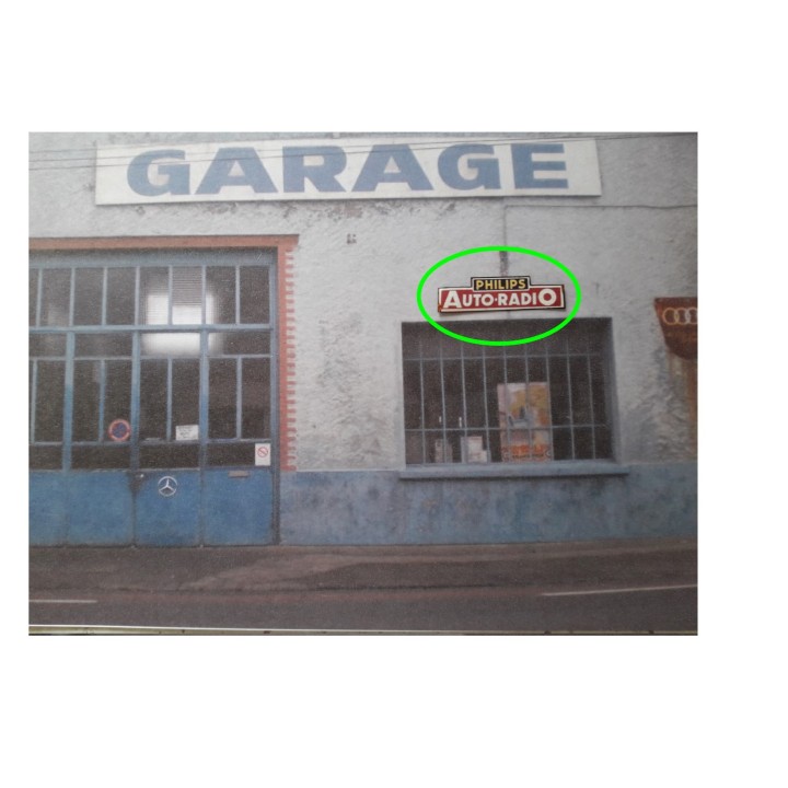 Repro de plaque émaillée "Philips Auto-Radio" 1/43