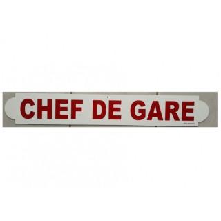 Plaque Chef de gare Rouge