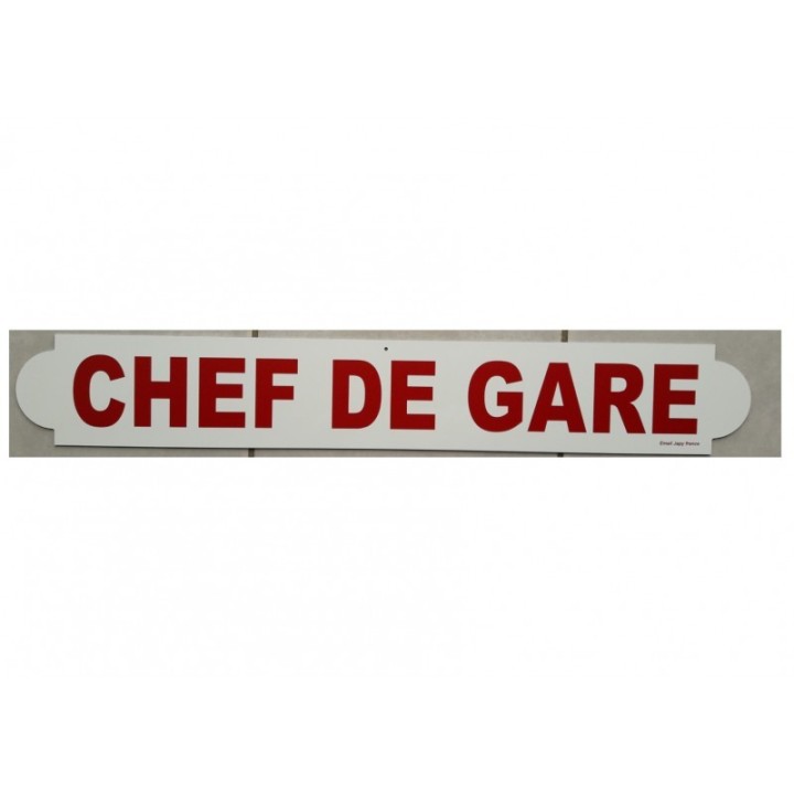 Plaque Chef de gare Rouge