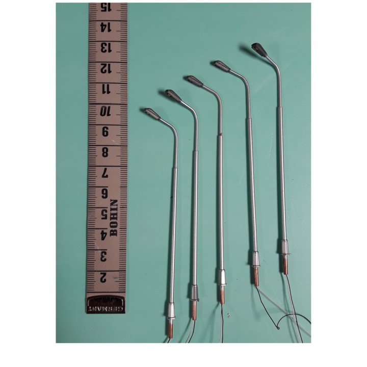 Lampadaires métalliques à leds, Ho 10 cm