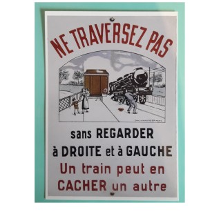 Ne traversez pas émaillerie Auer