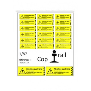 Signalétique 1/87 réf : 8100-8110