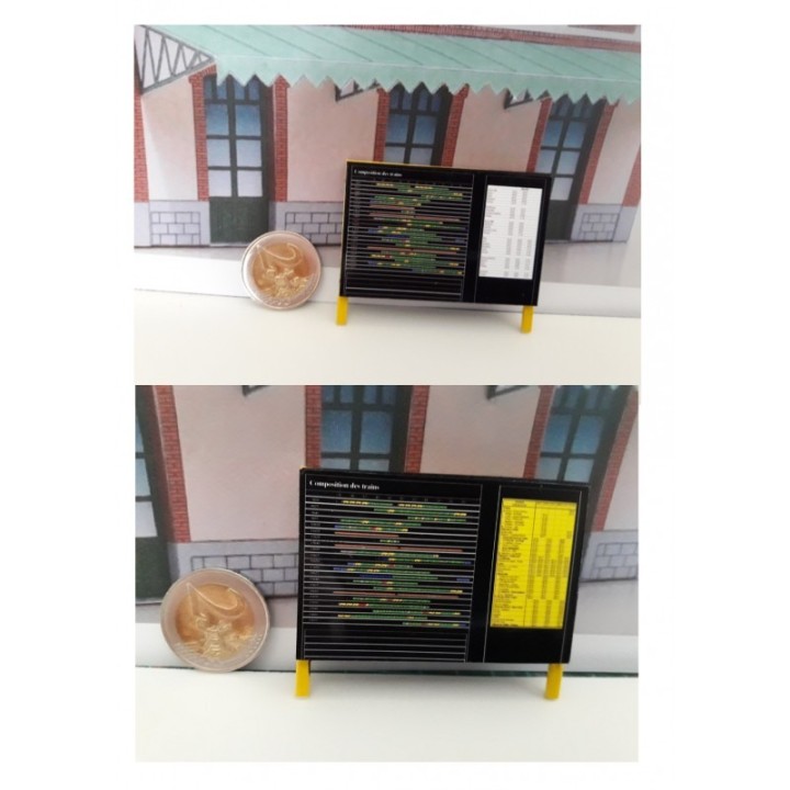 Tableau de compo des trains double face Zéro