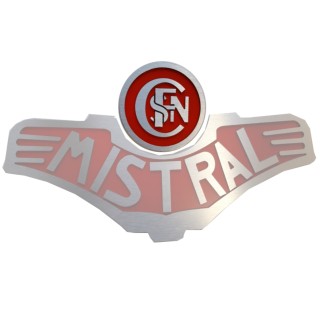Logo entrelacé Sncf pour plaque Mistral vapeur
