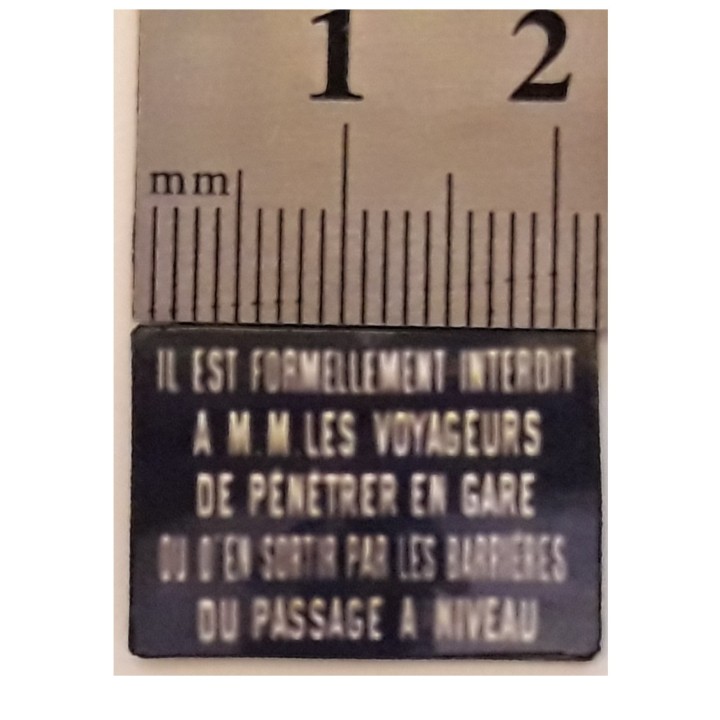 Il est formellement interdit aux voyageurs 1/43,5