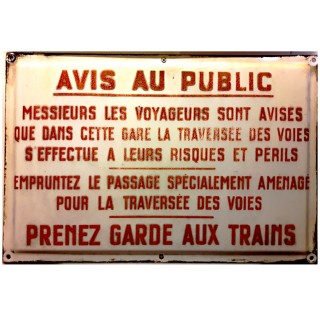 Avis au public échelle zéro 1/43,5