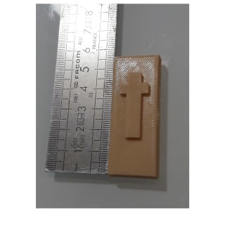 Pierre tombale n° 5, échelle zéro en pierre