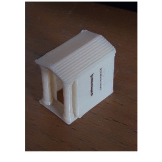 Petite chapelle en pierres pour cimetière, échelle N