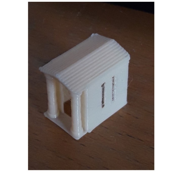 Petite chapelle en pierres pour cimetière, échelle N