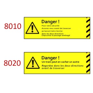 Plaque de sécurité de gares 8010 8020 échelle zéro