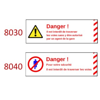 Plaque de sécurité de gares 8030 8040 échelle zéro