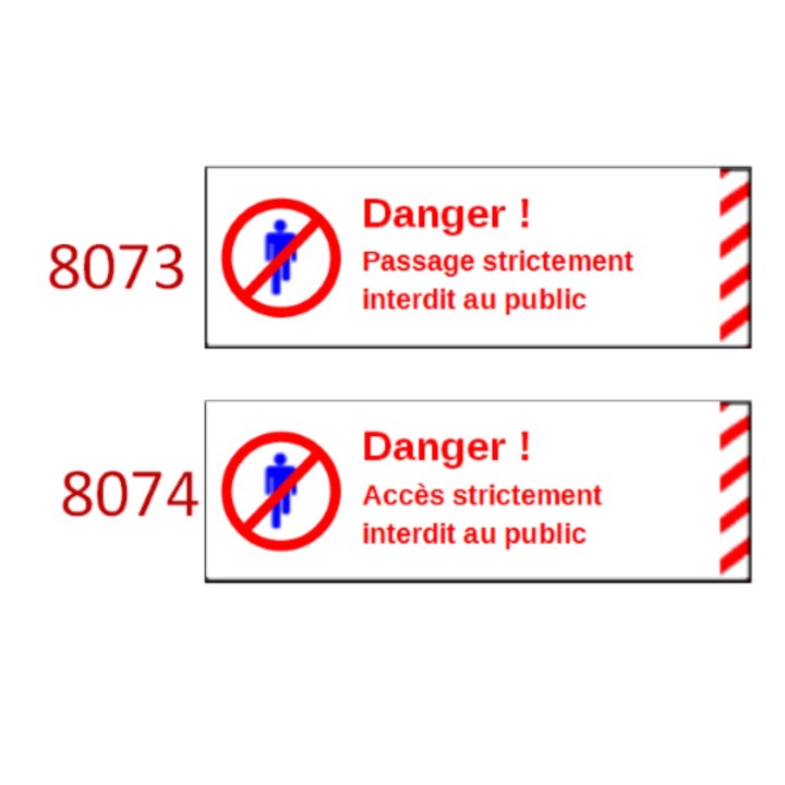 Plaque de sécurité de gares 8073 8074 échelle zéro