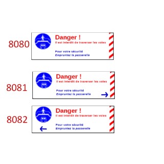 Plaque de sécurité de gares 8080 8081 8082 échelle zéro