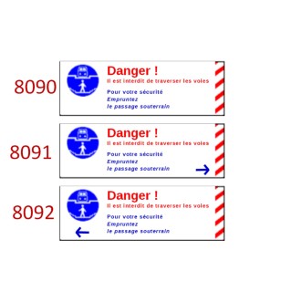 Plaque de sécurité de gares 8090-8091-8092 échelle zéro