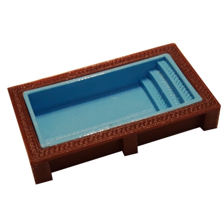 Piscine Hors sol rectangulaire échelle N1/160