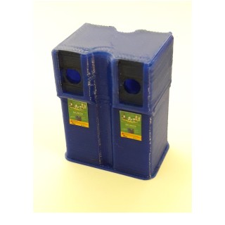 Borne de recyclage pour le verre, échelle zéro